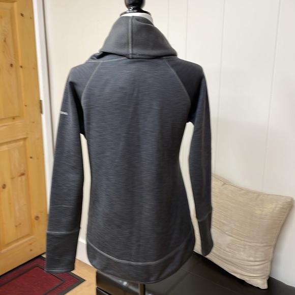 Ascend Tunic Pullover Hi-low Long Sleeve Thumb Hole Gray Fleece Mock - Picture 6 of 10